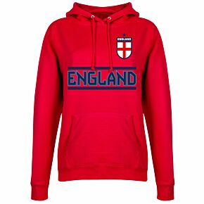 England Team Womens Hoodie - Red