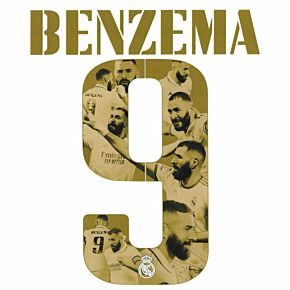 Benzema 9 - Balon D'or Special Edition Printing - 22-23 Real Madrid Home/Away