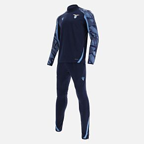 21-22 Lazio 1/4 Zip Training Tracksuit - Navy