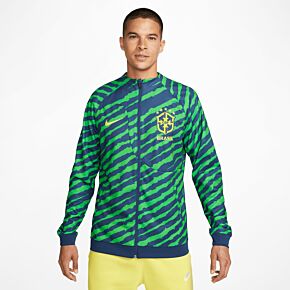 22-23 Brazil Academy Anthem Jacket - Blue/Yellow