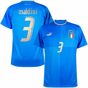 22-23 Italy Home Shirt + Maldini 3 (2006 Retro Printing)