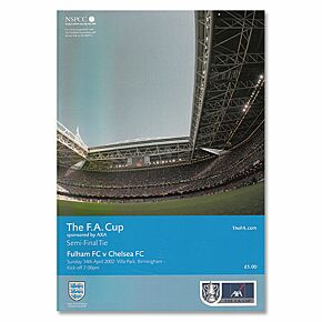 Fulham vs Chelsea FA Cup Semi Final Match in Birmingham Program - April 14, 2002