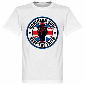 Northern Soul Union Flag Tee - White