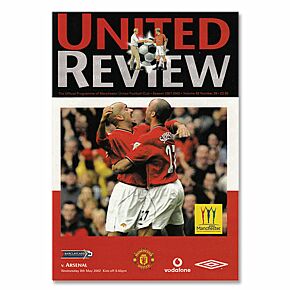 Man Utd vs Arsenal EPL Match at Old Trafford Program - May 8, 2002