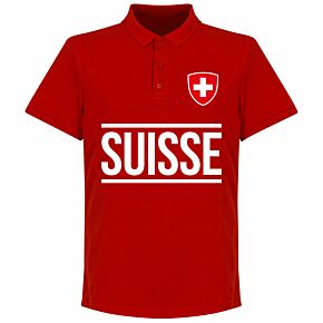 Switzerland Team Polo Shirt - Red