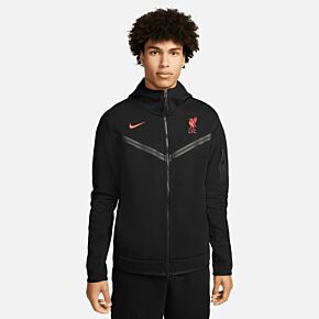 22-23 Liverpool NSW Tech Fleece FZ Hoodie - Black/Red