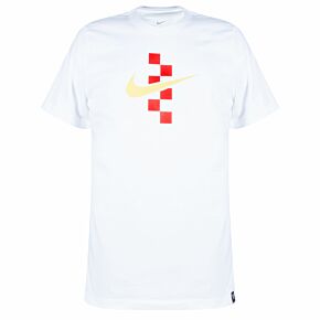 22-23 Croatia Swoosh Fed T-Shirt - White