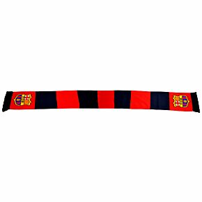 Barcelona Bar Scarf - Navy/Red