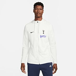 22-23 Tottenham Dri-Fit Strike Hooded Track Jacket - White/Black