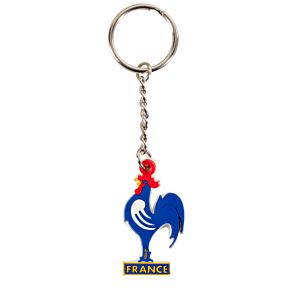 France Cockerel Rubber Keyring