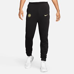 22-23 Inter Milan GFA Fleece Pants - Black/Yellow