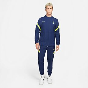 21-22 Tottenham Dri-FIT Strike Tracksuit - Navy/Yellow