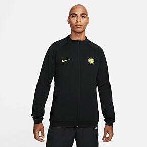 22-23 Inter Milan Academy Anthem Jacket - Black/Yellow