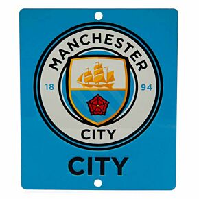 Man City Square Window MetalSign (14x12cm Approx)