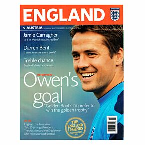 England vs Austria WC2006 Qualifier Program - Oct. 8, 2005