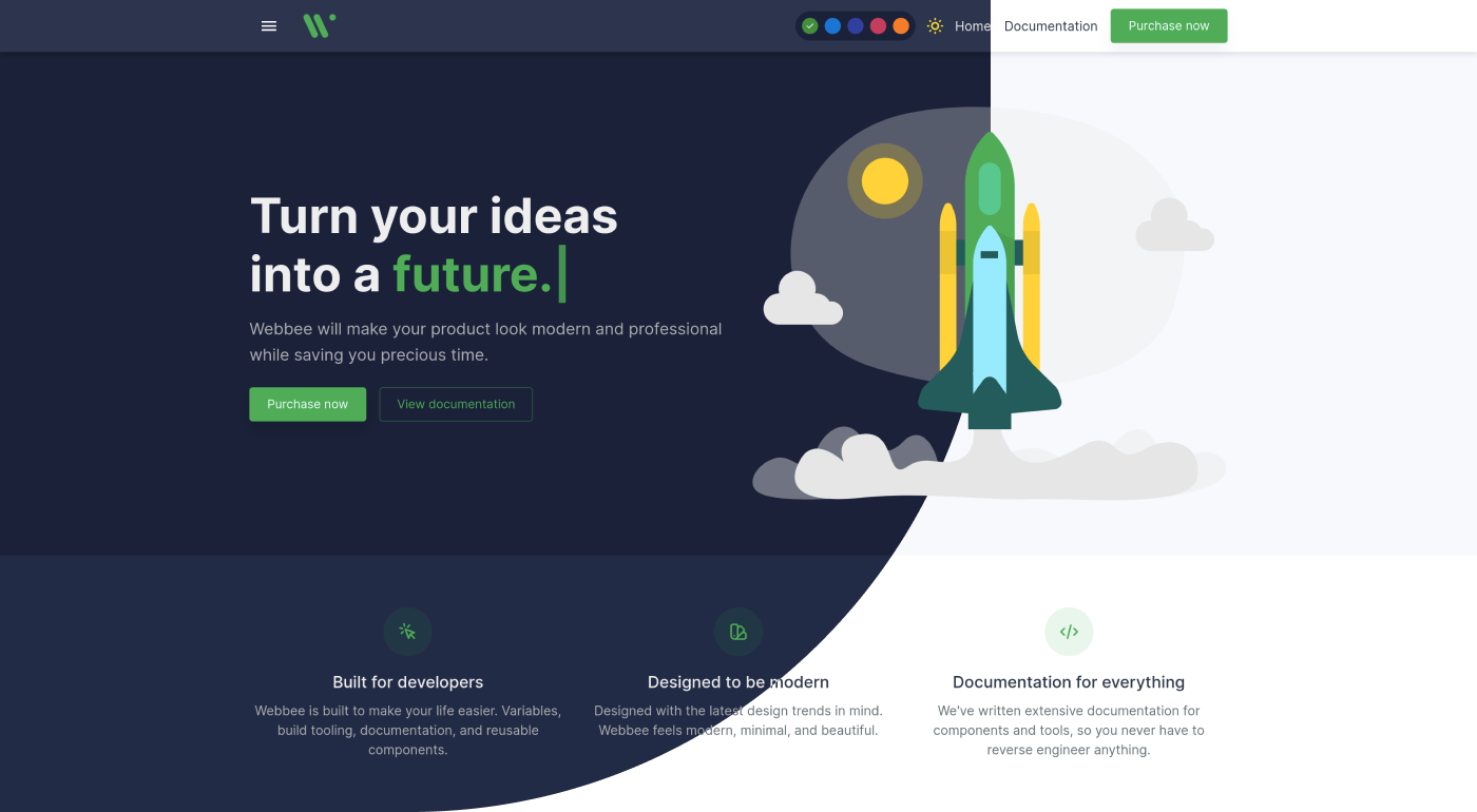 Webbee - Multipurpose landing page UI Kit